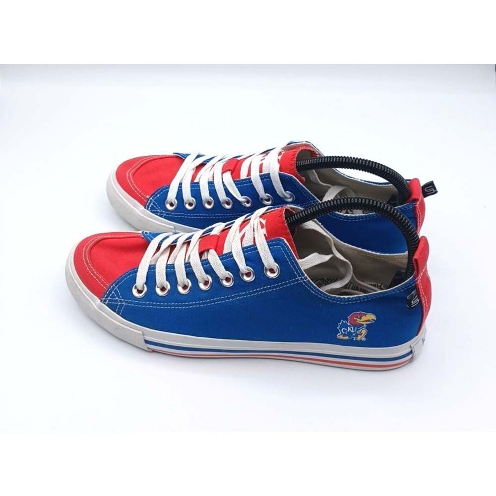 Skicks KU Kansas Jayhawks "Converse" Style Fan Shoes Men‎ Sz 8 Women Sz 10